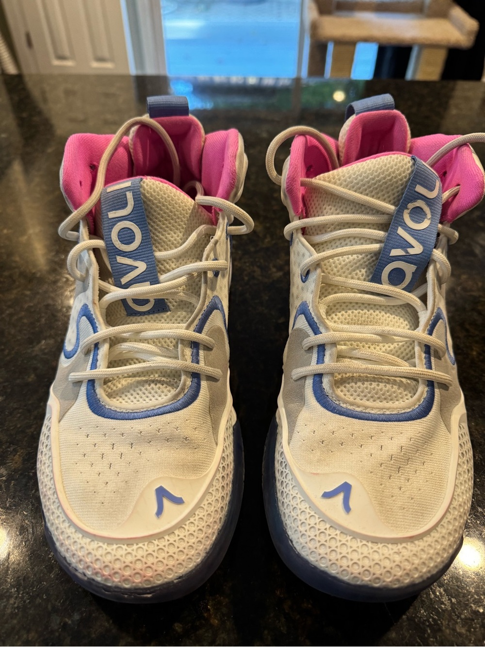 Kids' White & Pink Athletic Sneakers